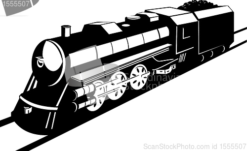 Image of vintage steam train locomotive