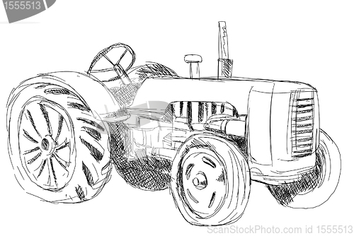 Image of vintage farm tractor 