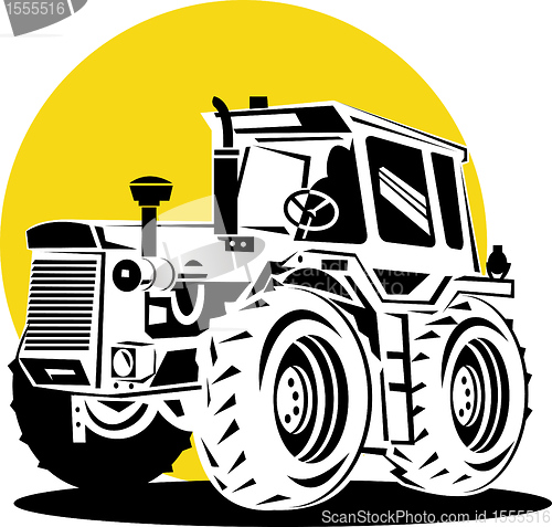 Image of vintage farm tractor 