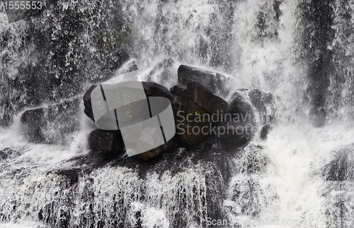 Image of rocks in waterfall