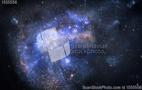 Image of nebula gas cloud in outer space