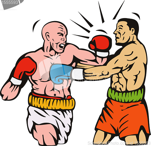 Image of boxer connecting a knockout punch