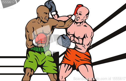 Image of boxer connecting a knockout punch