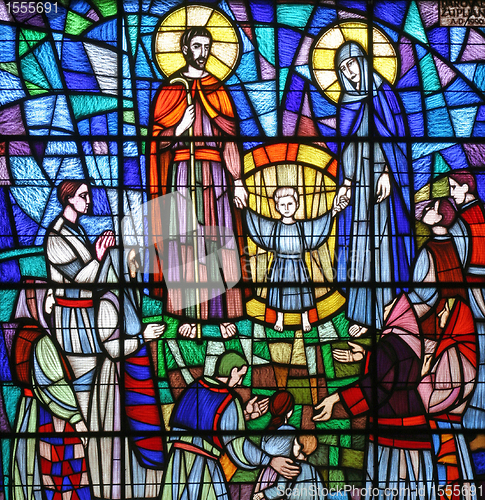 Image of Holy Family, Stained glass