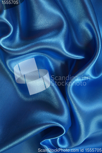 Image of Smooth elegant blue silk 