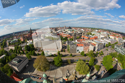 Image of View on the center of Hannover from the new Town Hall (neues Rathaus).