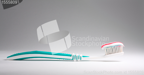 Image of Toothbrush with toothpaste