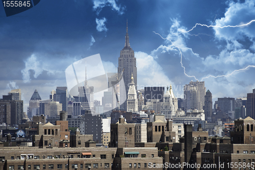 Image of Stormy Sky over New York City