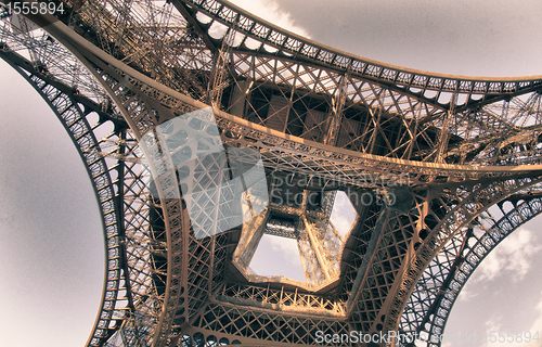 Image of Sky Colors over Eiffel Tower in Paris