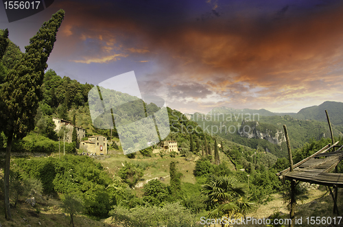 Image of Sky over Tuscan Countryside in Casoli