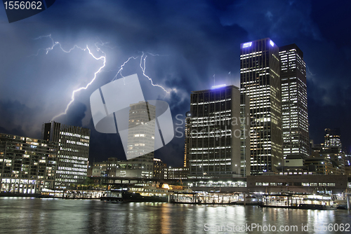 Image of Storm and Lightnings over Brisbane