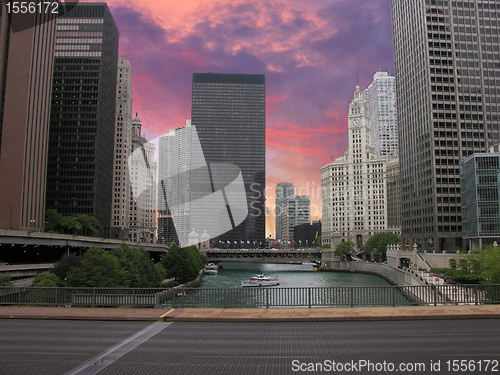 Image of Skyscrapers of Chicago and its River