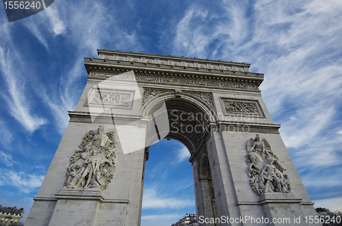 Image of Sky Colors over Triumph Arc in Paris
