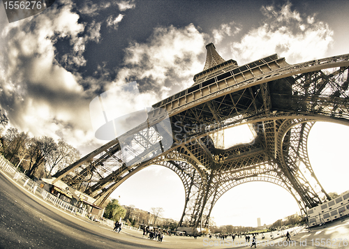 Image of Eiffel Tower in a Sunny Winter Morning