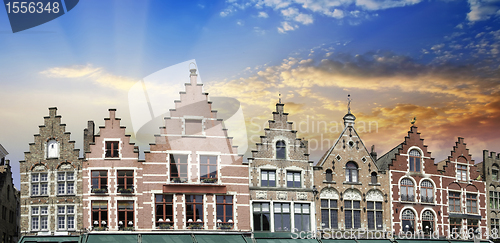 Image of Buildings of Bruges in Belgium