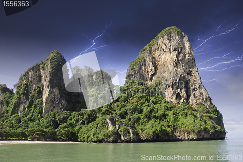 Image of Storm over Thailand Island