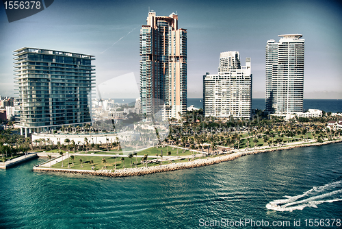 Image of Aerial view of Miami Beach, Florida