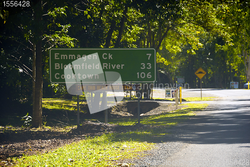 Image of Sign in Daintree National Park, Australia