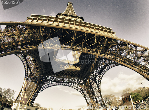 Image of Colors of Eiffel Tower in Winter