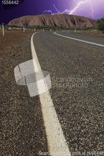 Image of Storm over a Road across Australian Outback