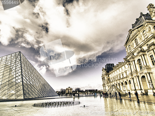 Image of Architectural Structure of Louvre Exterior