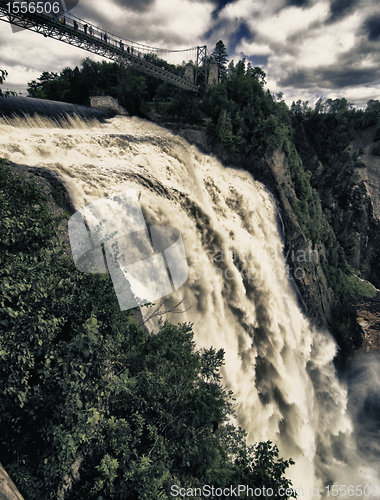 Image of Colors of Montmorency Falls in Quebec