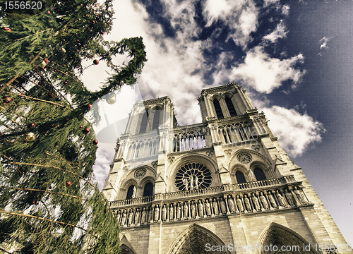 Image of Colors of Notre Dame Cathedral in Paris, France