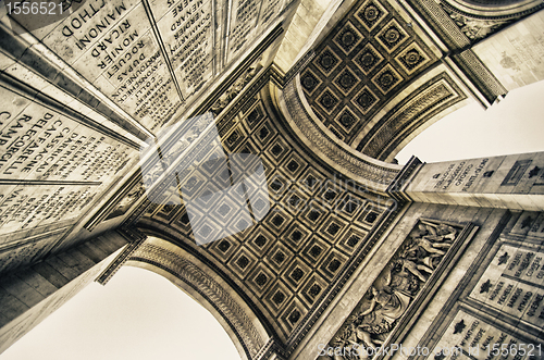 Image of Architectural Detail of Triumph Arc in Paris