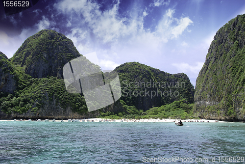 Image of Phi Phi Island from the Sea