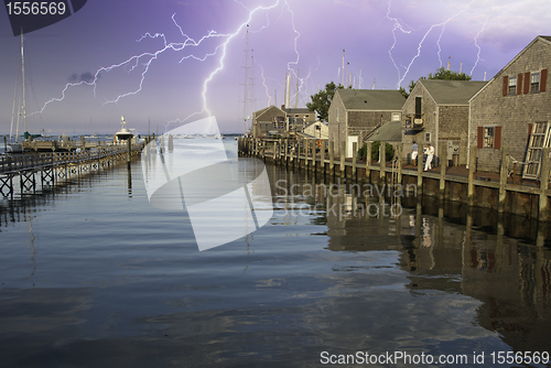 Image of Storm approaching Nantucket Port