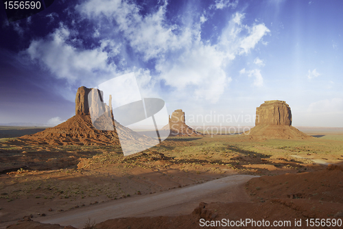 Image of Rocks and Colors of Monument Valley