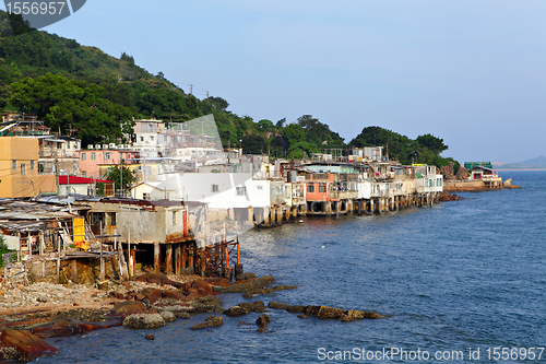 Image of village of Lei Yue Mun in Hong Kong