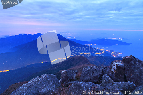 Image of Mountain at night