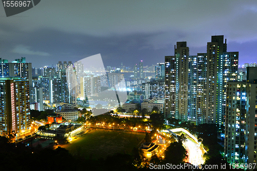 Image of night in Hong Kong