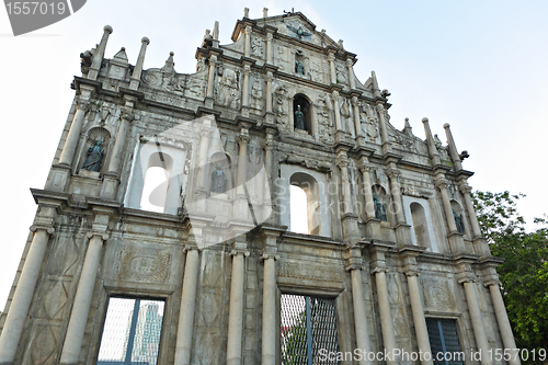 Image of ruins of St. Paul's Cathedral in Macao