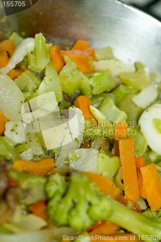 Image of stir fried vegetables on the range