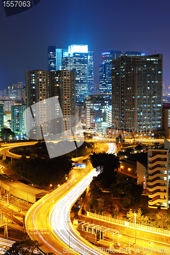 Image of Hong Kong downtown at night