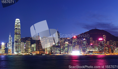 Image of Hong Kong skyline at night