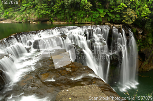 Image of waterfall in shifen taiwan