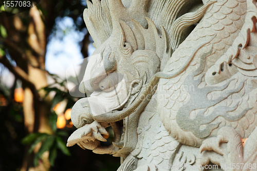 Image of dragon statue in temple