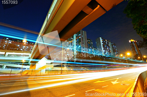 Image of urban traffic at night