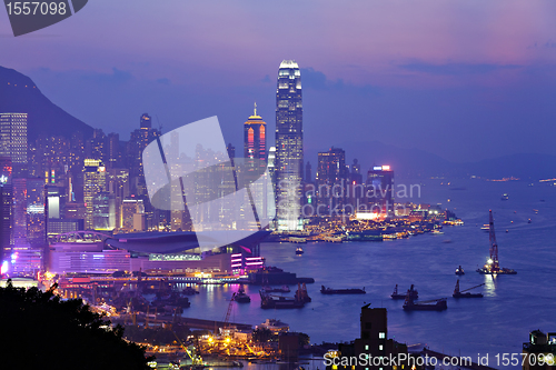 Image of night view of Hong Kong