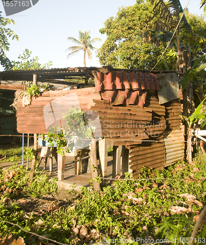 Image of zinc house building Big Corn Island Nicaragua