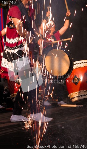 Image of Japanese drums show