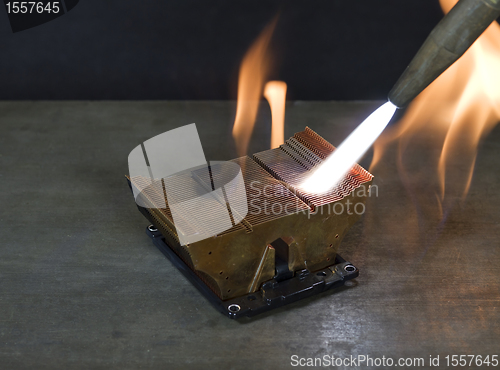 Image of burning a cooling element