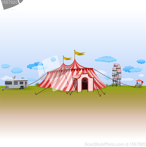 Image of Amusement Park with Circus