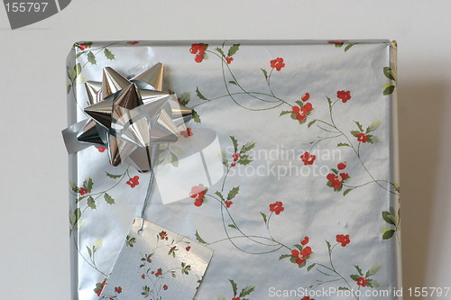 Image of silver wrapped present