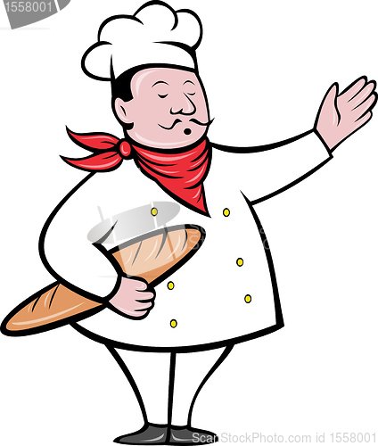Image of baker with bread loaf