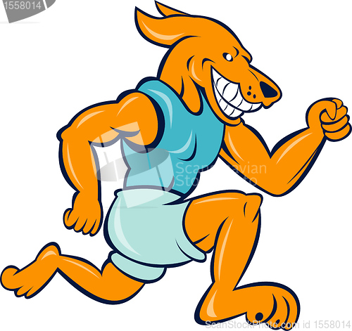 Image of dog running or jogging