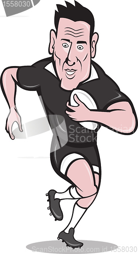 Image of Rugby Player Running With Ball